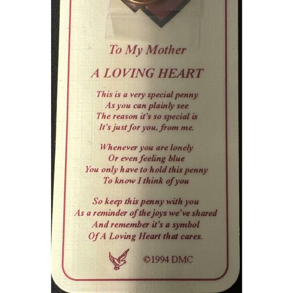 Poem and Penney A Loving Heart To My Mother 1994 DMC - Picture 3 of 5